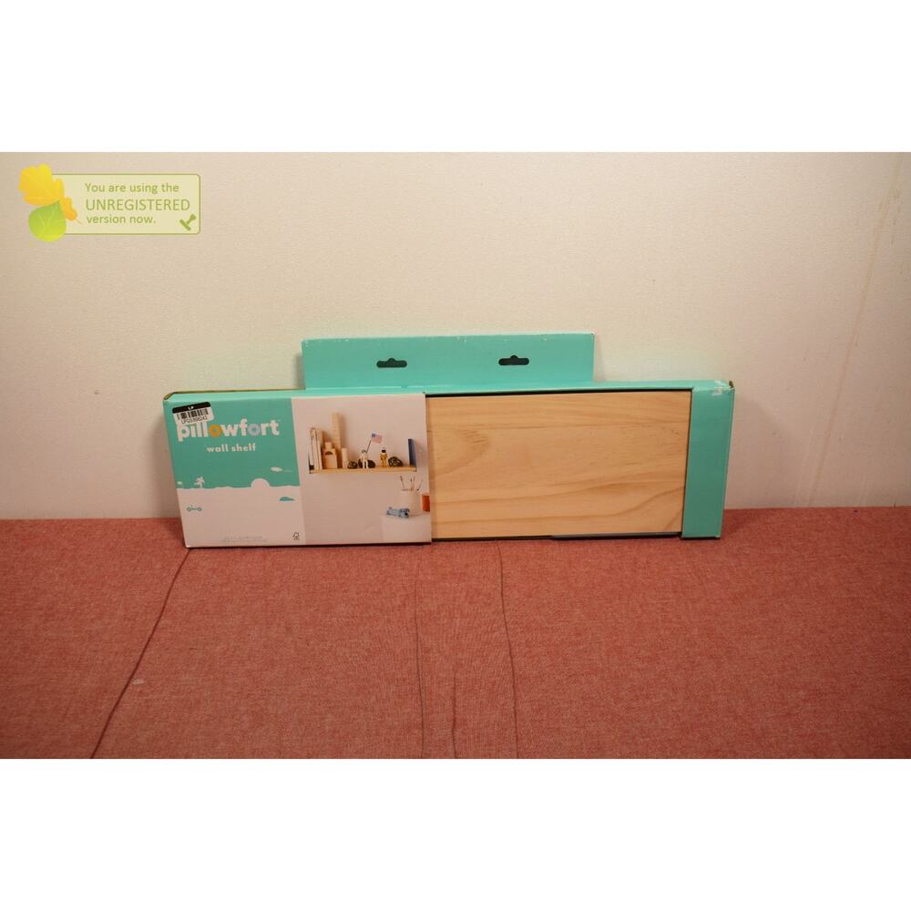 Pillowfort Wood Kids' Shelf with Metal Brackets Blue